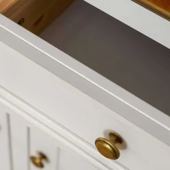 Best Landhaus Kombikommode in Weiß und Nussbaum - Manipur Sideboards