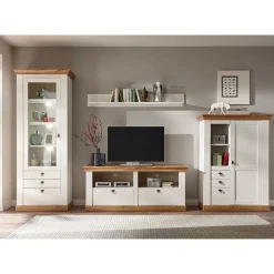 Hot Landhaus Möbel Kombination für Wohnzimmer - Diatara (vierteilig) Wohnwände