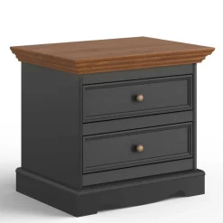 Best Landhaus Nachtkommode in Grau und Eiche - Witenga Kommoden