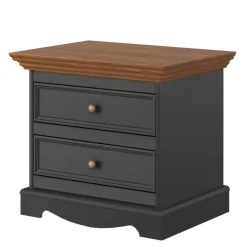 Best Landhaus Nachtkommode in Grau und Eiche - Witenga Kommoden