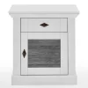 Sale Landhaus Nachtkommode in Weiß & Grau - Urezzas Kommoden