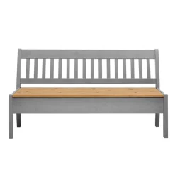 Best Landhaus Sitzbank in Grau mit Natur - Ziamora Sitzbank