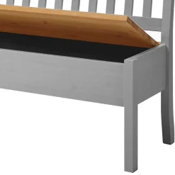 Best Landhaus Sitzbank in Grau mit Natur - Ziamora Sitzbank