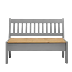 Best Landhaus Sitzbank in Grau mit Natur - Ziamora Sitzbank
