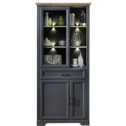 New Landhaus TV Board & Vitrine Set - Thumbs (zweiteilig) Wohnwände