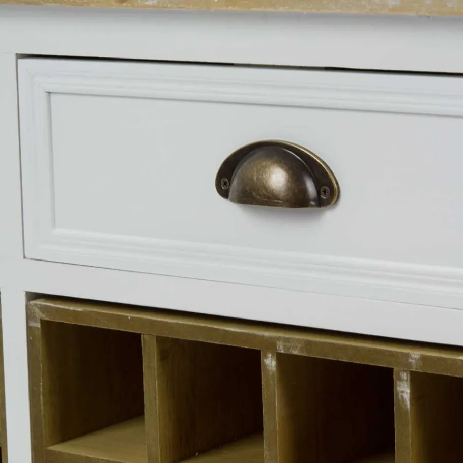 Best Landhaus Vitrine Calavon in Weiß Vitrinen|Schränke