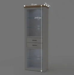 Outlet Landhaus Wohnwand als Möbel-Set - Samula (vierteilig) Wohnwände