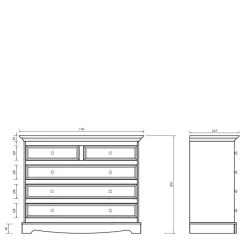 Outlet Landhaus Wohnwand Möbel - Vitablo (fünfteilig) Wohnwände