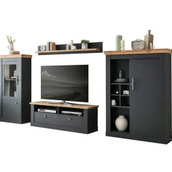 Discount Landhaus Wohnwand Set - Lionel (vierteilig) Wohnwände