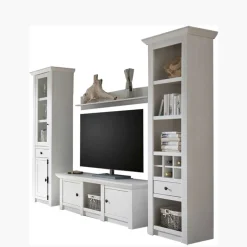 Best Landhaus Wohnzimmer Möbel in Weiß - Chelles (vierteilig) Wohnwände