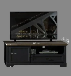 Discount Landhaus Wohnzimmermöbel in Grau - Thumbs (dreiteilig) Wohnwände