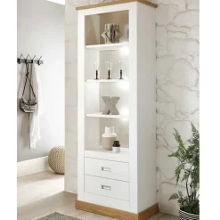 Best Landhausregal in Weiß & Dekor Wildeiche - Helkaska Regale|Vitrinen