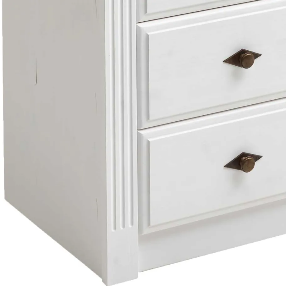 Sale Landhausstil Kommode in Weiß & Grau - Caneon Kommoden