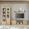 Outlet Landhaus-TV-Anbauwand Set - Hengas (dreiteilig) Wohnwände