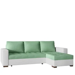 Sale L-Design Schlafsofa in Hellgrün und Weiß - Ingo Sofas