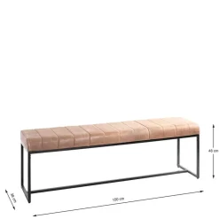 Best Leder Polsterbank in Braun - Eccossi Sitzbank