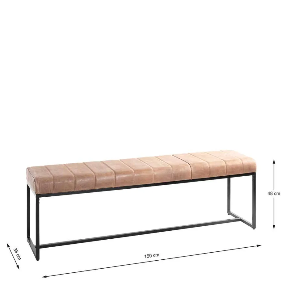Best Leder Polsterbank in Braun - Eccossi Sitzbank