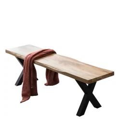 Outlet Living Edge Bank aus Eiche Massivholz - Macress Sitzbank