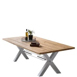 Sale Living Edge Wildeiche Tisch mit X Füßen - Gastruna Tische