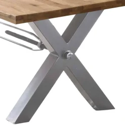 Sale Living Edge Wildeiche Tisch mit X Füßen - Gastruna Tische