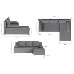 Best L-Schlafsofa in Senfgelb Velours - Xantra Sofas