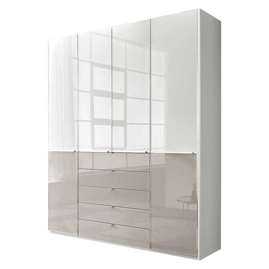 Best 1,98m Kombi-Kleiderschrank mit Glasfront - Pascan Kleiderschränke|Schränke