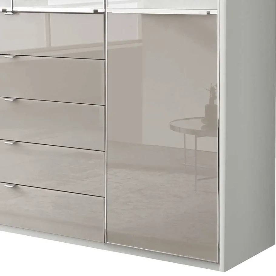 Best 1,98m Kombi-Kleiderschrank mit Glasfront - Pascan Kleiderschränke|Schränke
