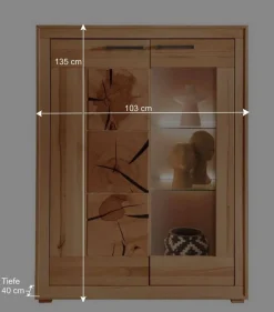 Hot Massive Anbauwand aus Kernbuche - Sarosca (vierteilig) Wohnwände