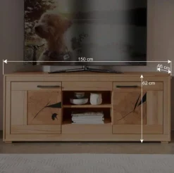 Hot Massive Anbauwand aus Kernbuche - Sarosca (vierteilig) Wohnwände