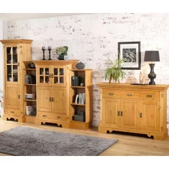 Discount Massive Landhaus Schränke als Set - Fausanda (fünfteilig) Wohnwände