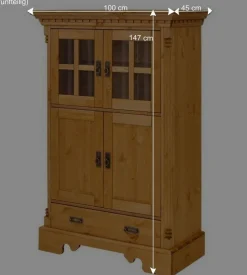 Discount Massive Landhaus Schränke als Set - Fausanda (fünfteilig) Wohnwände