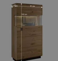 Sale Massive Wohnzimmereinrichtung mit LED - Xeddos (dreiteilig) Wohnwände