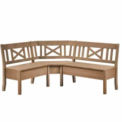 Outlet Massivholz Eckbank Giurgia aus Kiefer Landhaus Sitzbank