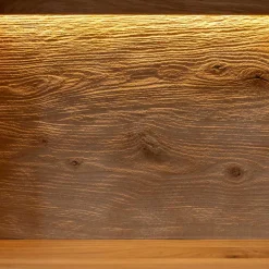 Best Massivholz Vitrine in Eiche mit Schwarz - Eribella Highboards|Vitrinen