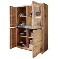 Best Massivholz Wohnwand aus Wildeiche - Embleys (vierteilig) Wohnwände