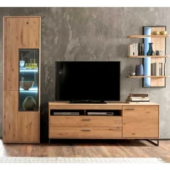Hot Massivholz Wohnwand Möbel Set - Assela (dreiteilig) Wohnwände