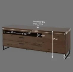 Hot Massivholz Wohnwand Möbel Set - Assela (dreiteilig) Wohnwände