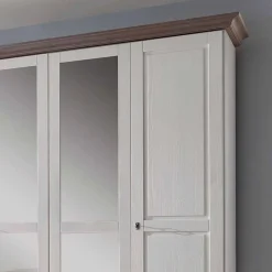 Sale Massivholz-Schrank im Landhausstil Izarella mit drei Spiegeln Kleiderschränke