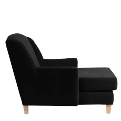 Best Mega Polstersessel aus schwarzem Velours - Villaro Sessel