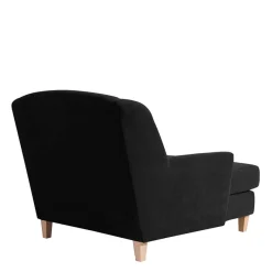 Best Mega Polstersessel aus schwarzem Velours - Villaro Sessel