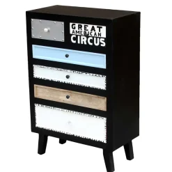 Sale Mehrfarbige Hochkommode im Shabby Style - Mirana Kommoden