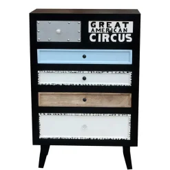 Sale Mehrfarbige Hochkommode im Shabby Style - Mirana Kommoden