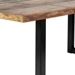 Best Mehrfarbiger Esstisch Altholz Shabby Chic Enjadara mit Stahl Schwarz Tische