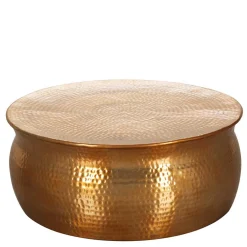 Hot Metall Design Sofatisch in Gold - Lucios Tische