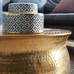 Hot Metall Design Sofatisch in Gold - Lucios Tische