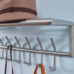 Clearance Metall Hängegarderobe in Silber - Markos Garderoben