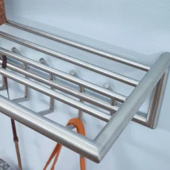 Clearance Metall Hängegarderobe in Silber - Markos Garderoben