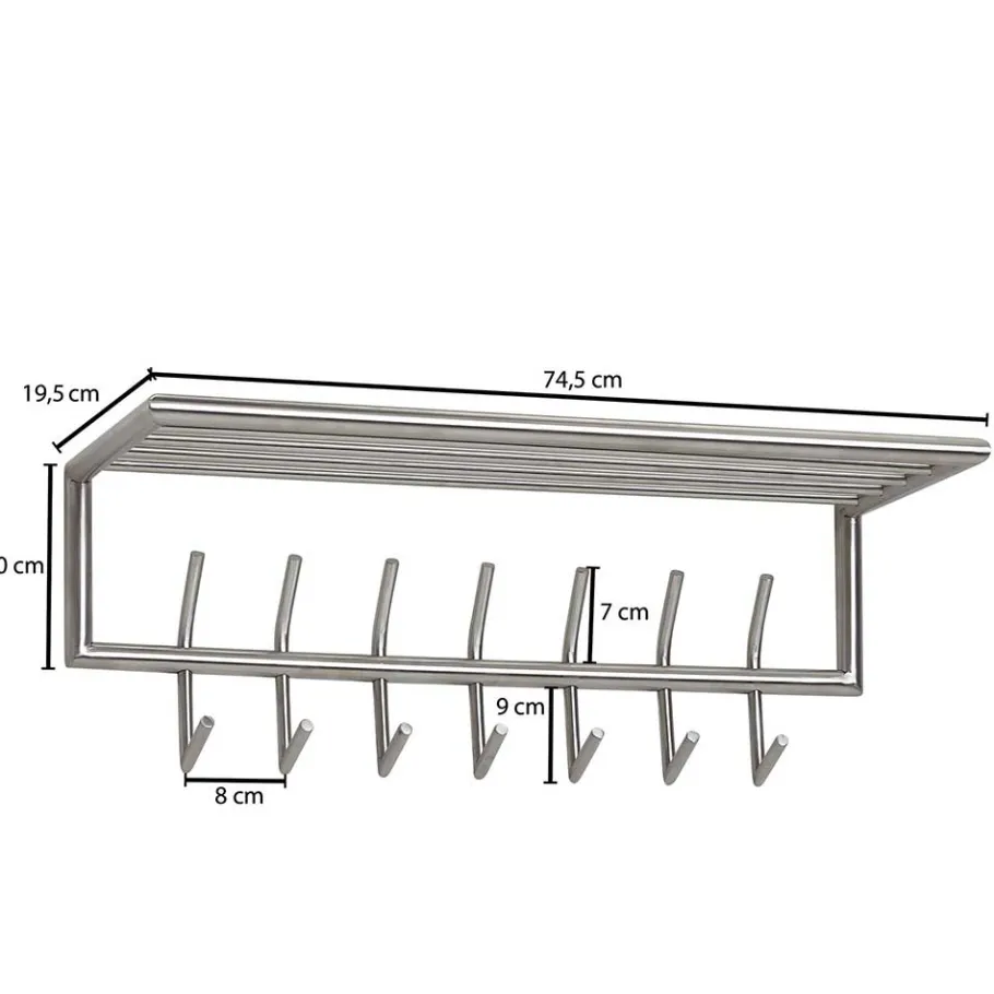 Clearance Metall Hängegarderobe in Silber - Markos Garderoben