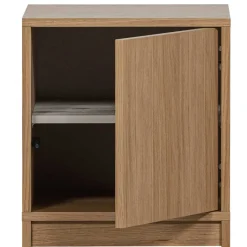 Outlet Minimalistische Wohnwand in Eiche - Ewana (sechsteilig) Wohnwände