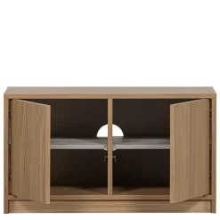 Outlet Minimalistische Wohnwand in Eiche - Ewana (sechsteilig) Wohnwände